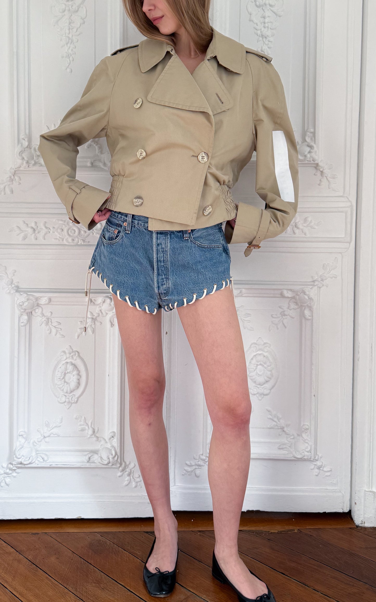 Le Marais Eyelet Mini Shorts