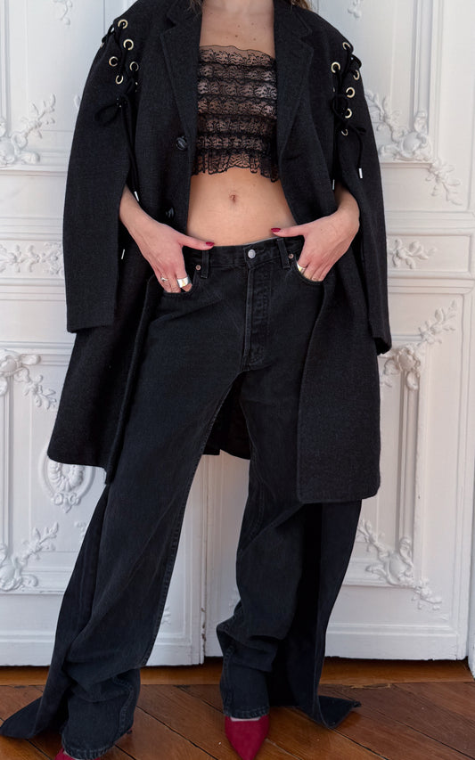 Coat Eyelet Shoulder