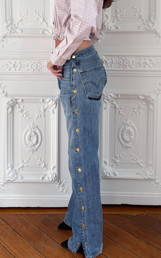 Saint-Germain Side Button Jeans