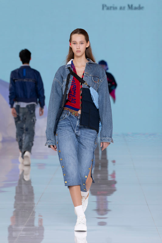 Jeans Side Buttons Short